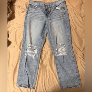Never Worn American Eagle Distressed Mom Jeans | Size 14